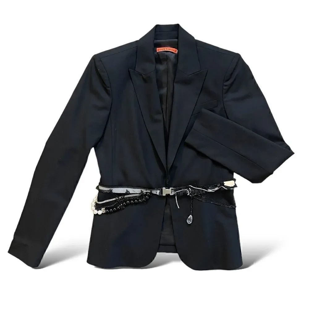 ALICE + OLIVIA Wool Black Blazer |Size: XS|